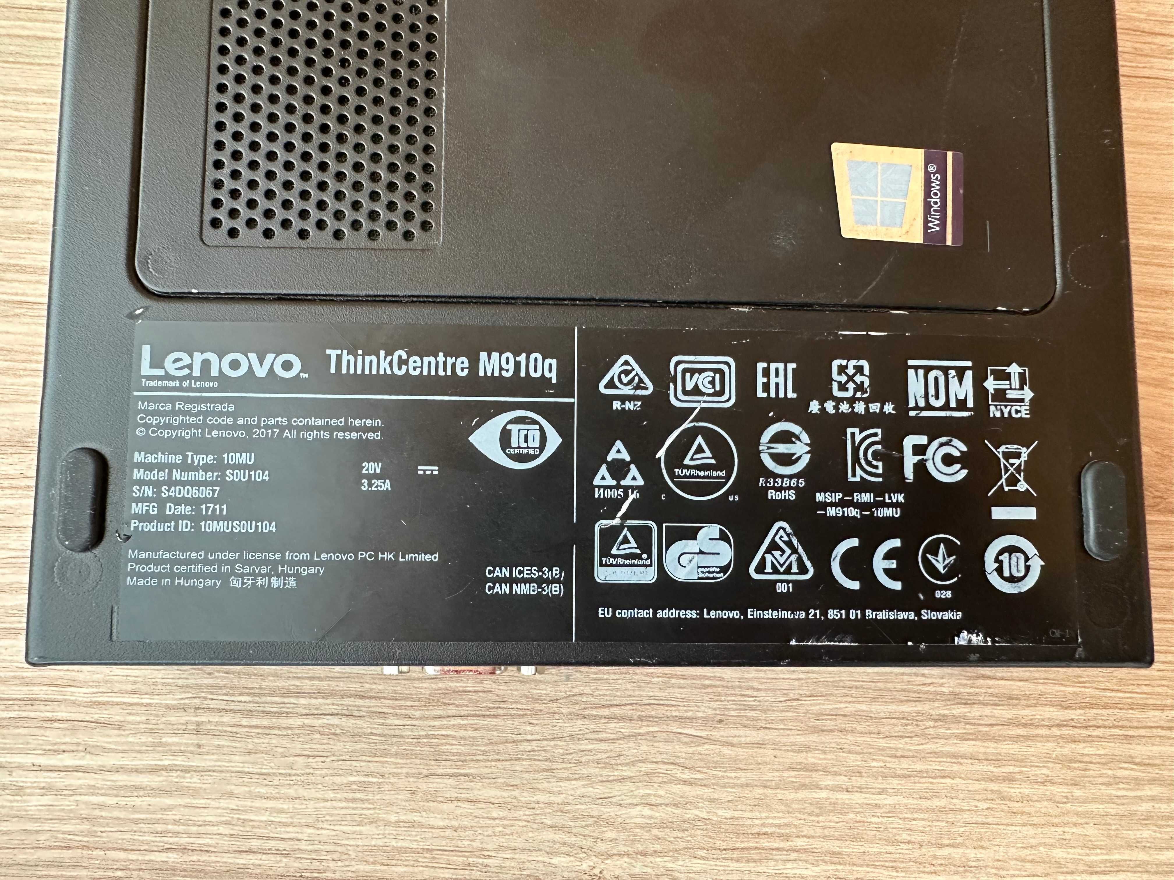 Тонкий клієнт Lenovo ThinkCentre M910q i5 6600T DDR4 8GB SSD 500Gb