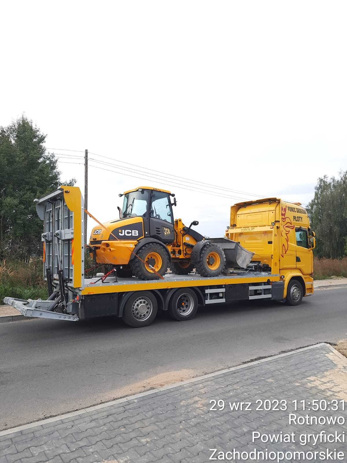 Transport maszyn budowlanych i rolniczych