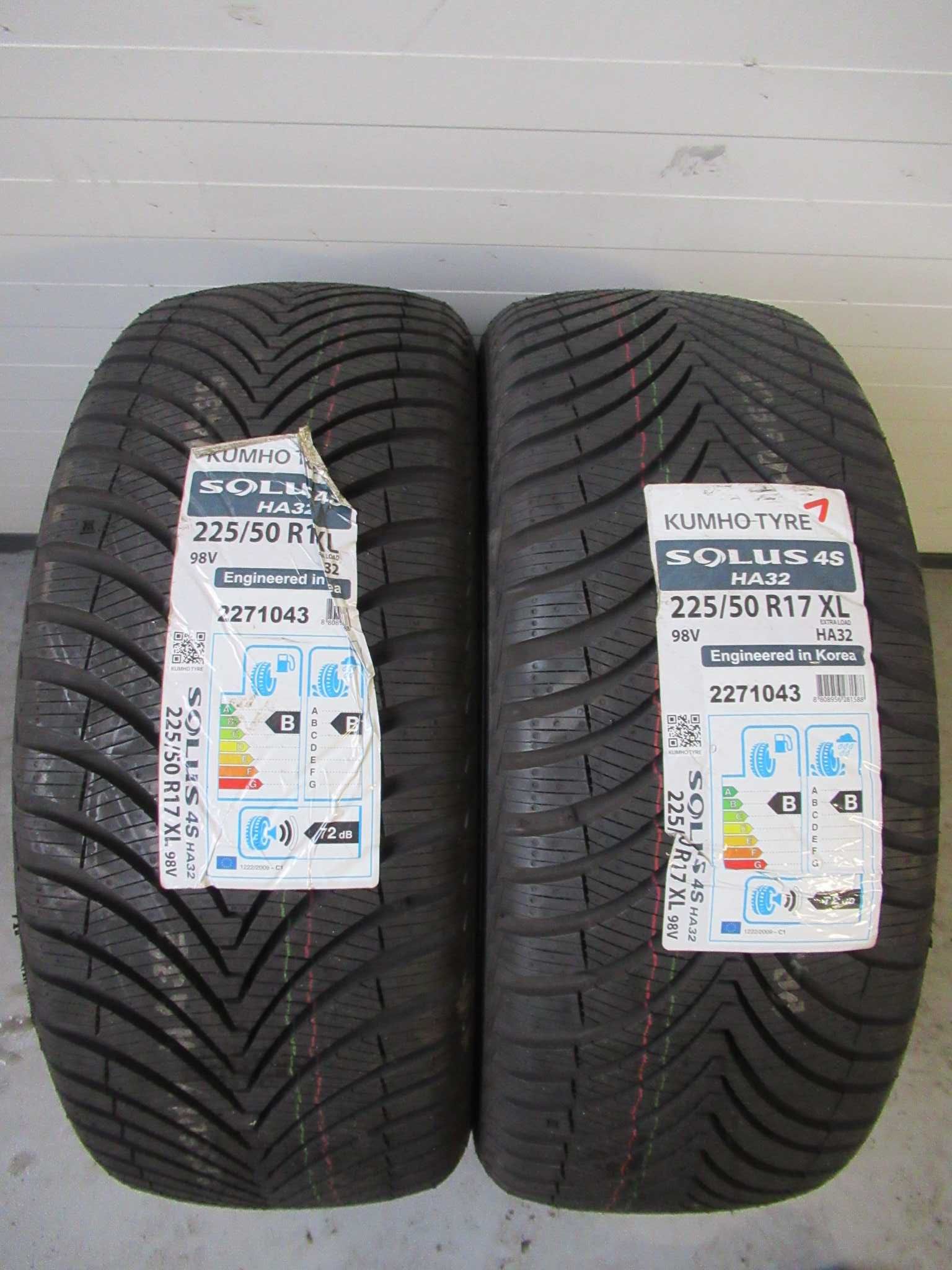 opony całoroczne 225/50/17 Kumho Solus 4S HA32 XL 98V nowe