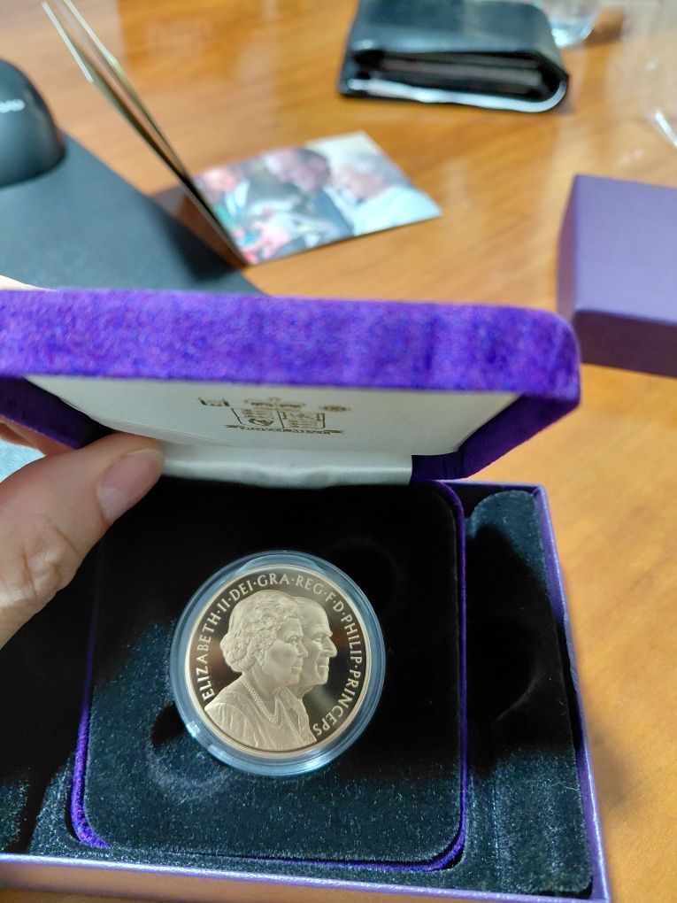 Moeda Ouro 5 Libras Bodas Diamante 2007