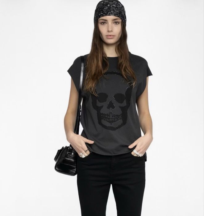 Футболка с черепом zadig & Voltaire