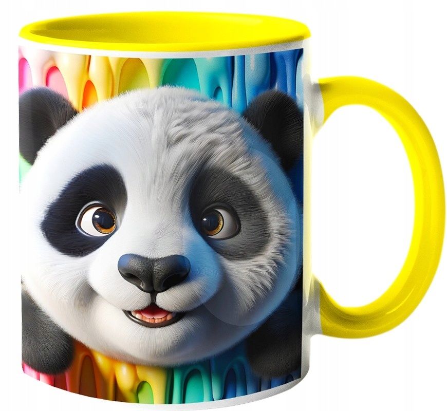 efektowny kubek słodka panda cudowne kolory "efekt 3d" 330ml