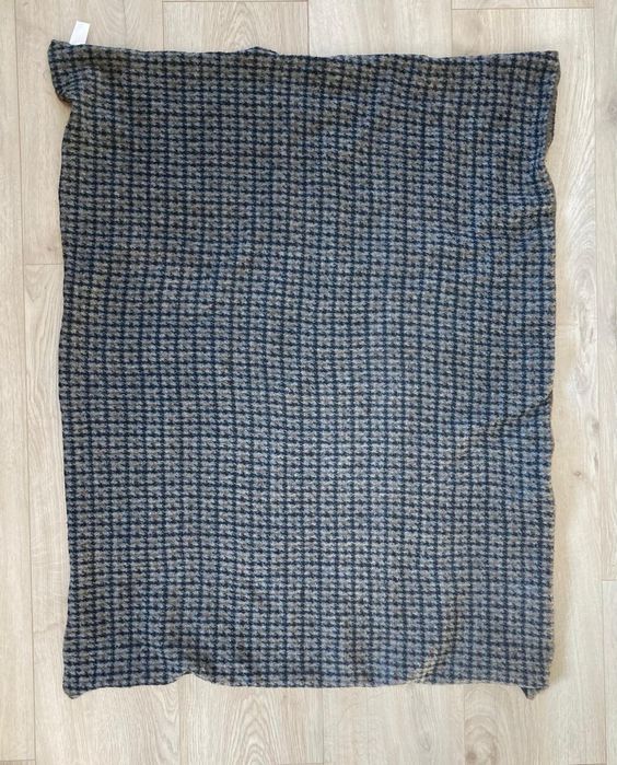 Koc 100% wełna wełniany merino lambs wool 110x 86 cm patchwork