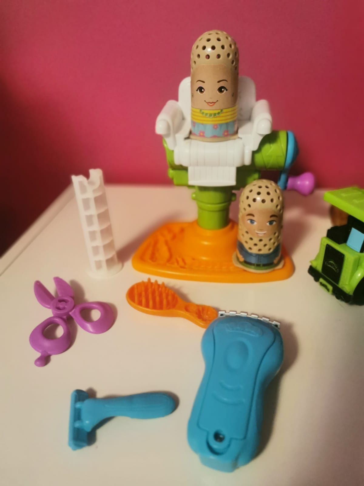 Play Doh ciastolina 3 zestawy fryzier kupa roboty drogowe (żwirownia)