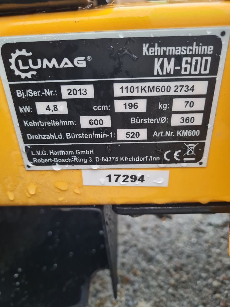 Zamiatarka odśnieżarka LUMAG KM600 kosz pług