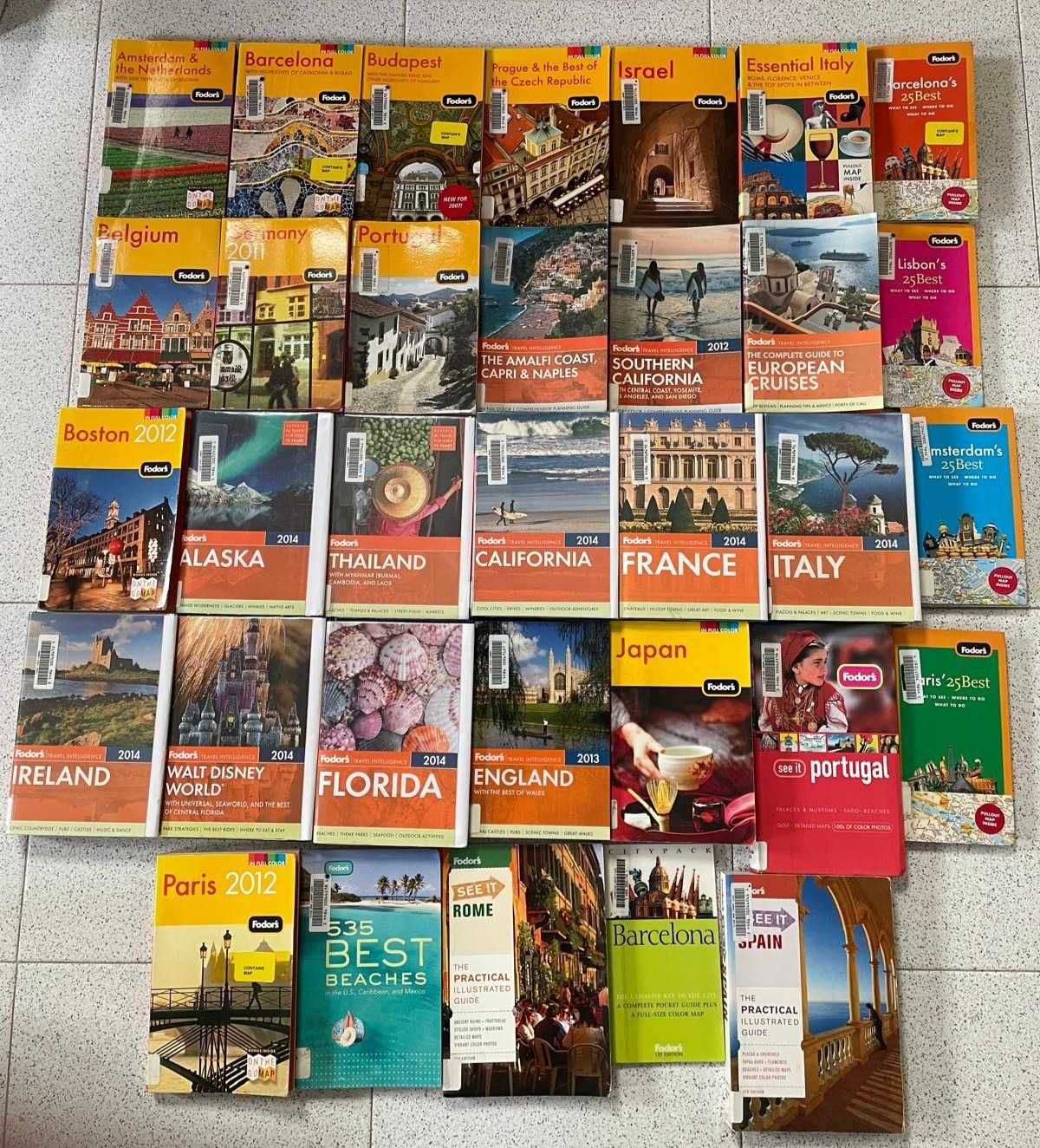 34 Livros & Guias Viagem/Mapas (Fodor´s)