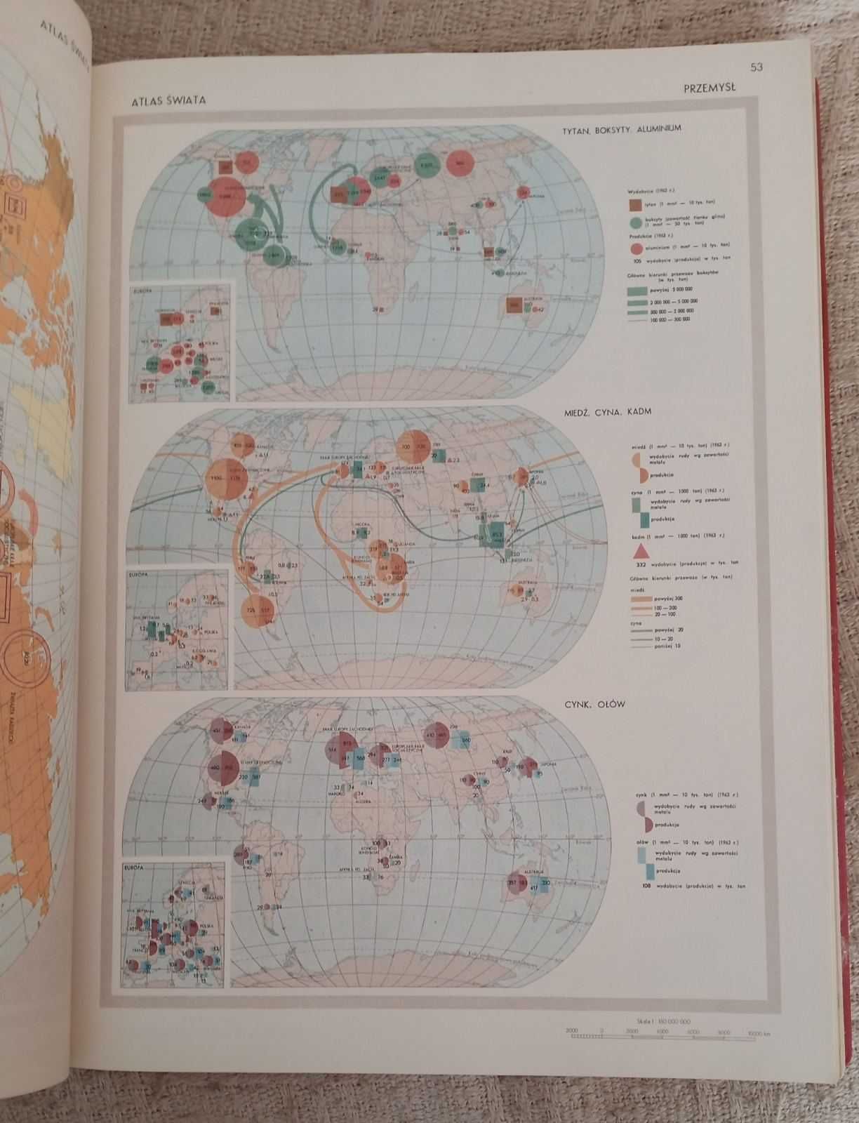 Atlas Świata 1962r. PRL