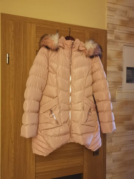 Płaszcz puchowy zimowy dla dziewczynki