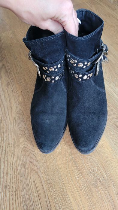 Замшеві казаки чоботи ботинки Asos 37 38 розмір