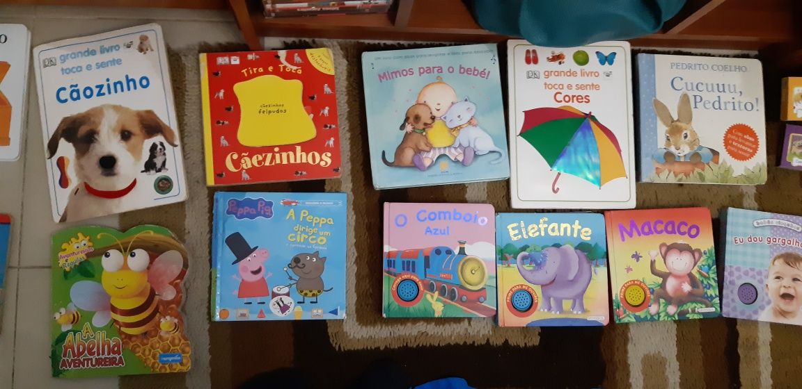 Livros infantis com sons.