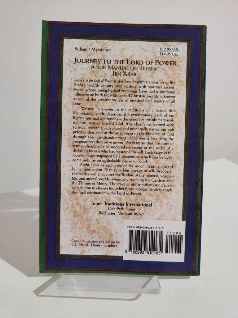 Journey to the Lord of Power A Sufi Manual on Retreat by Muhyiddin Ibn