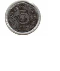 Moneta 5 Fenigów 1918 r. Królestwo Polskie. Destrukt