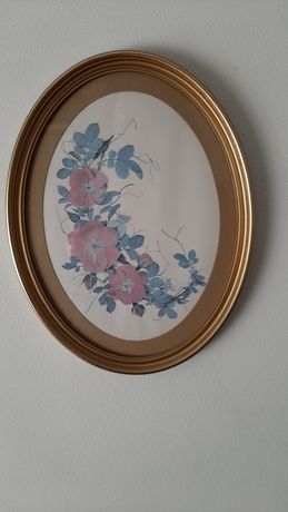 Conjunto de quadros vintage com motivos florais