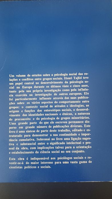 Livro "Grupos Humanos e Categorias Socias - II" de Henri Tajfel