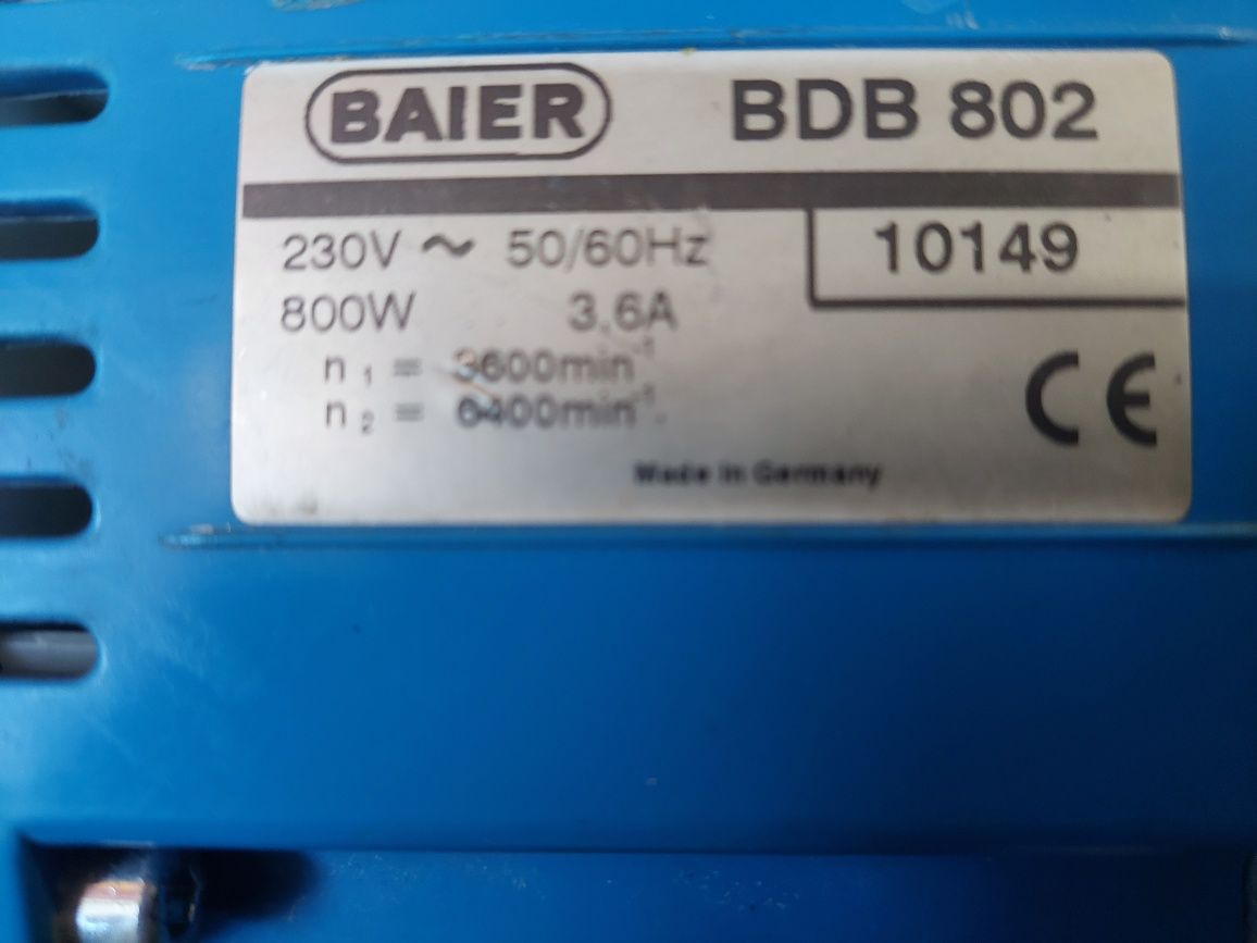 Wiertnica diamentowa precyzyjna BAIER BDB 802 adaptery 1/2" brutto FV