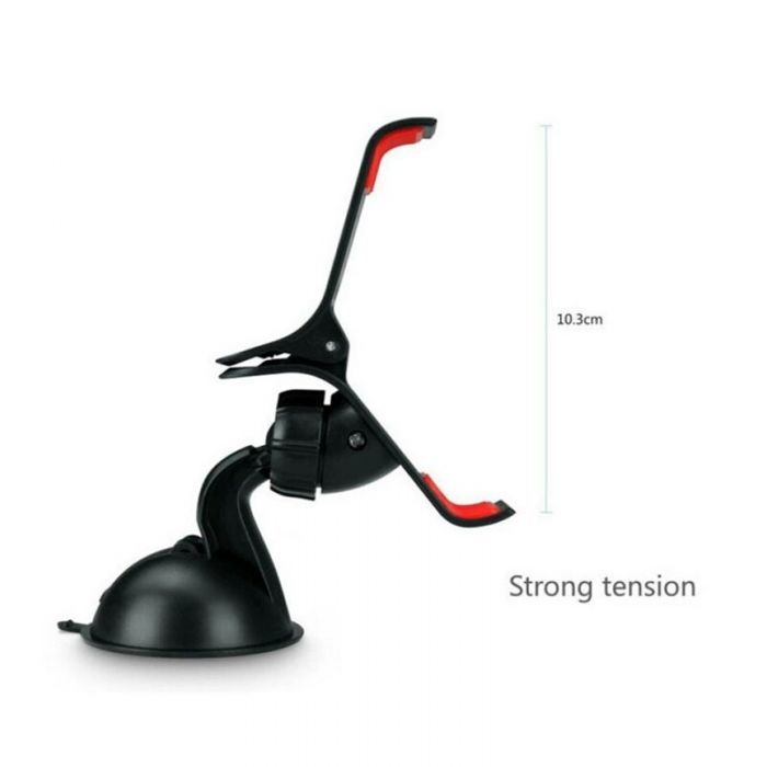 Suporte de telemóvel c/ ventosa para-brisas do carro - Preto