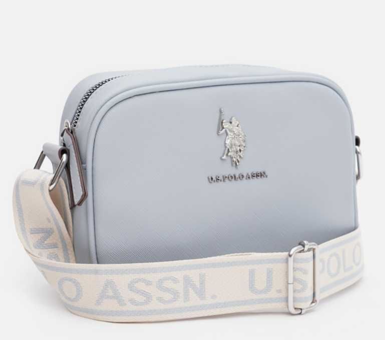 Сумка кросс-боді через плече жіноча маленька U.S. Polo Assn Блакитна