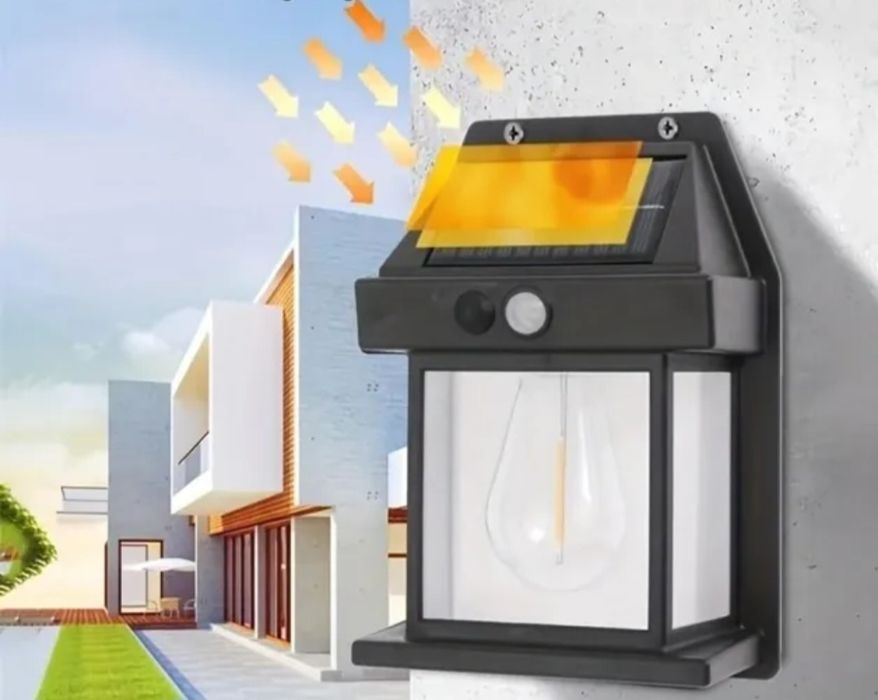 Вуличний настінний ліхтар від сонячної енергії