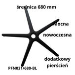 PODSTAWA czarna solidna fotela Obrotowego krzyżak fi 680 mm i inne