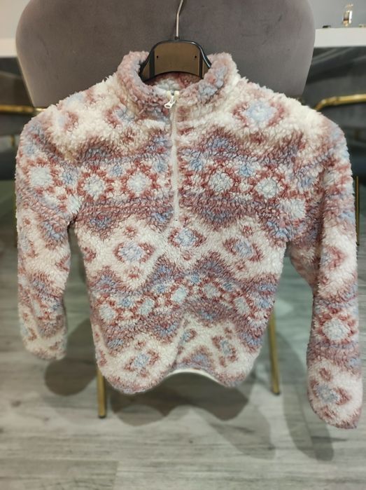 Polar sweter gruby ciepły wielokolorowy