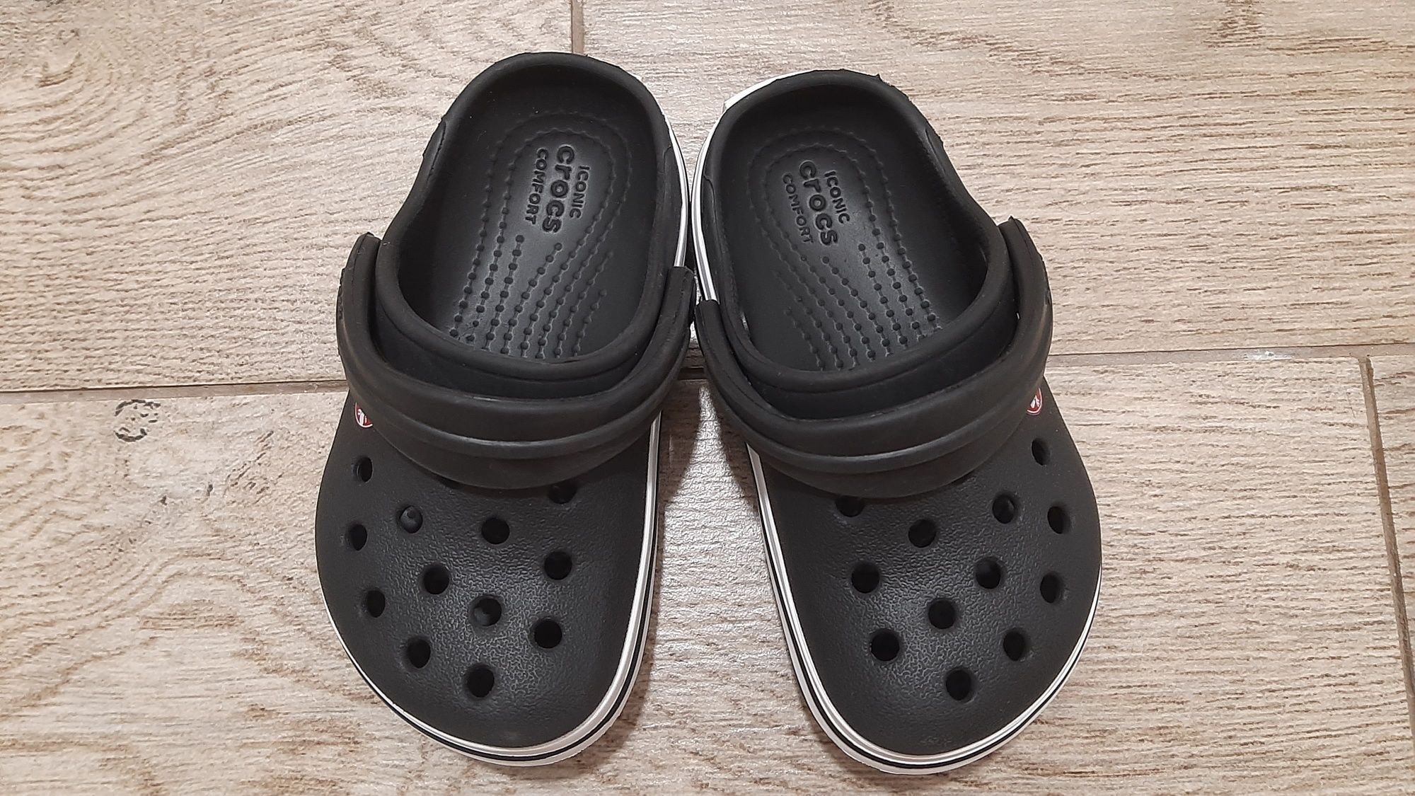 Klapki buty sandały dziecięce Crocs rozm 23 - 24 czarne