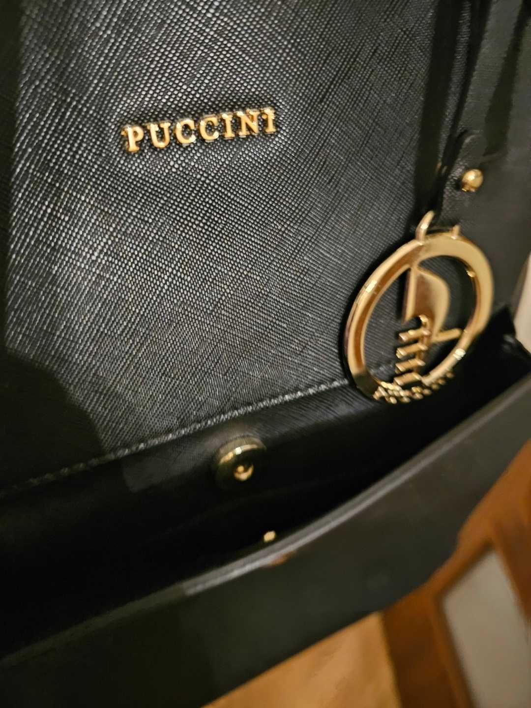 Torebka, torba Puccini czarna duża