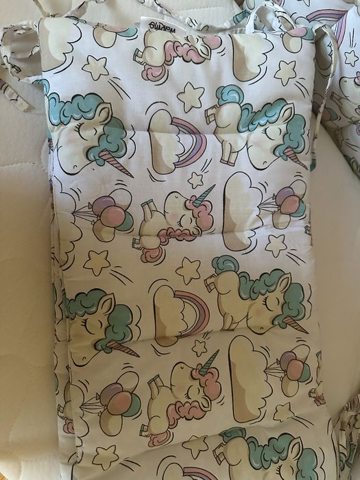 Дитяче ліжко+ матрац+ бортики- повний комплект