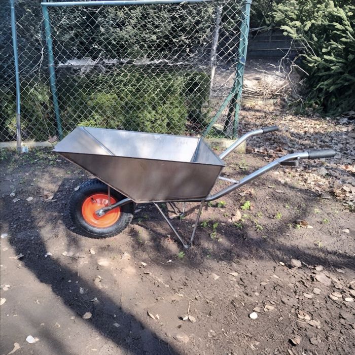 NOWA Taczka Ogrodowa Budowlana Spawana Stal Mocna Solidna Wytrzymała