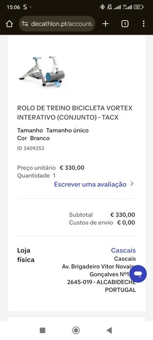 Rolo de treino bicicleta VORTEX  TACX