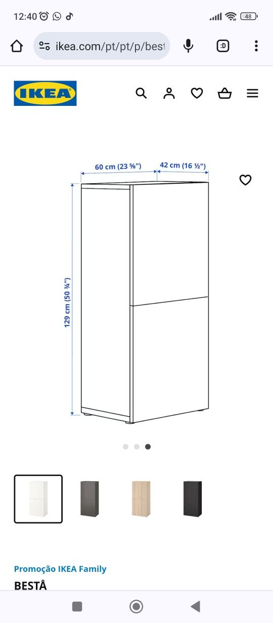 Estante BESTA IKEA com portas