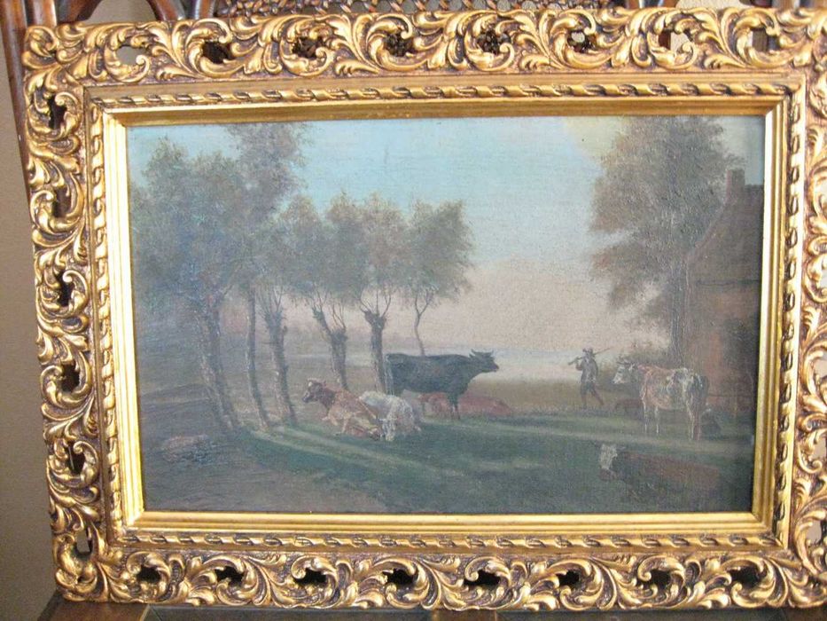 Przedwojenny obraz olejny przedwojenny