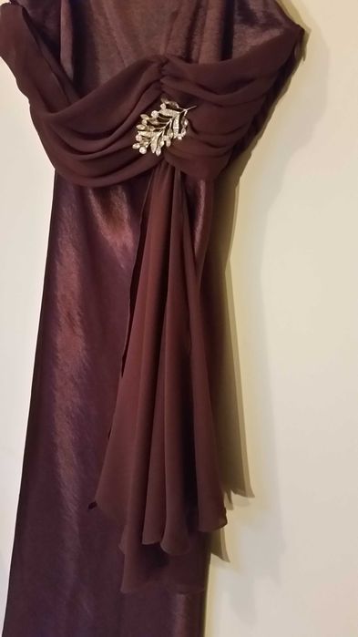 Balowa suknia w kolorze wina, rozm. S