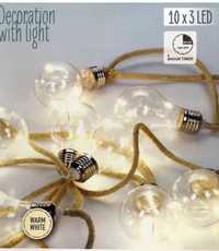 Girlanda Boho sznurek żarówki LED+timer