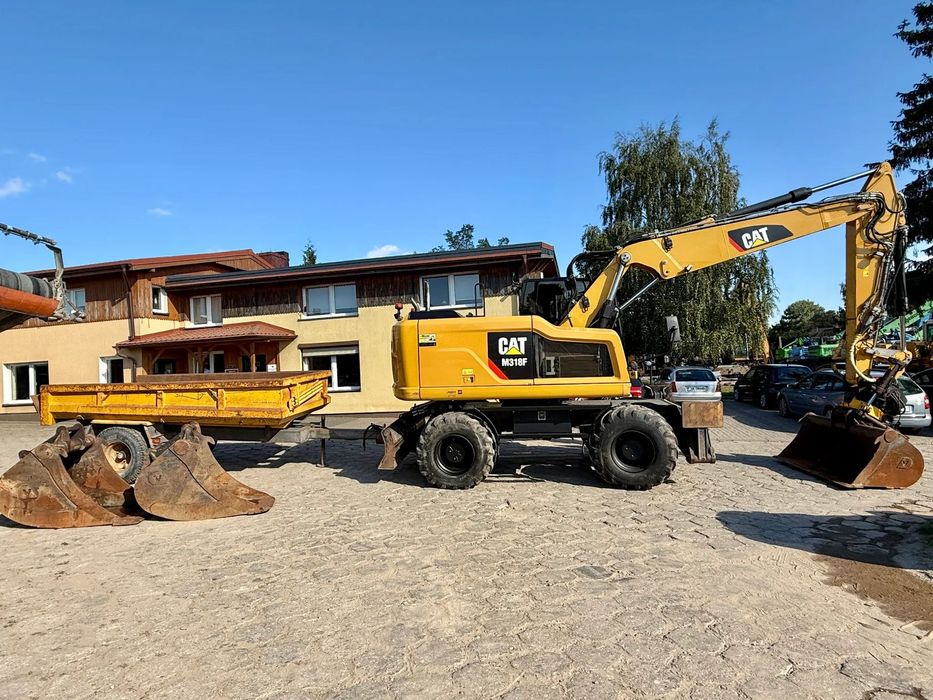 Caterpillar CAT M318F 318 ENGCON przyczepa 3 łyżki system LEICA 2D