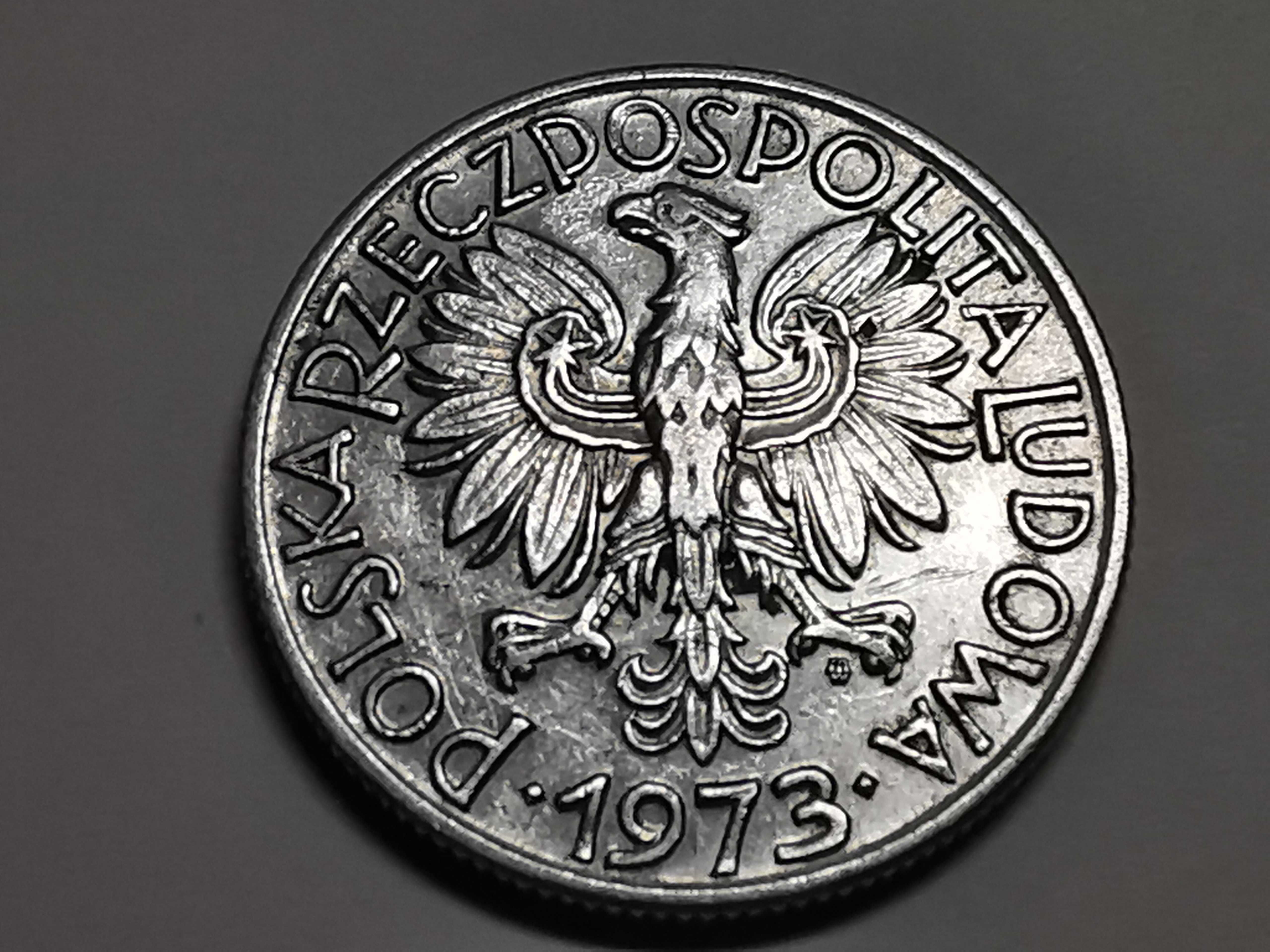 Moneta 5zł Rybak  1973 rok.