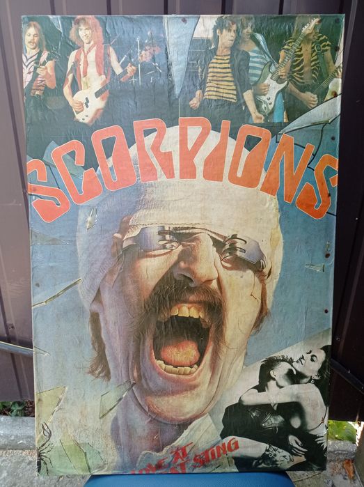 SCORPIONS Плакат картина постер ГДР 1982 года BLACK OUT