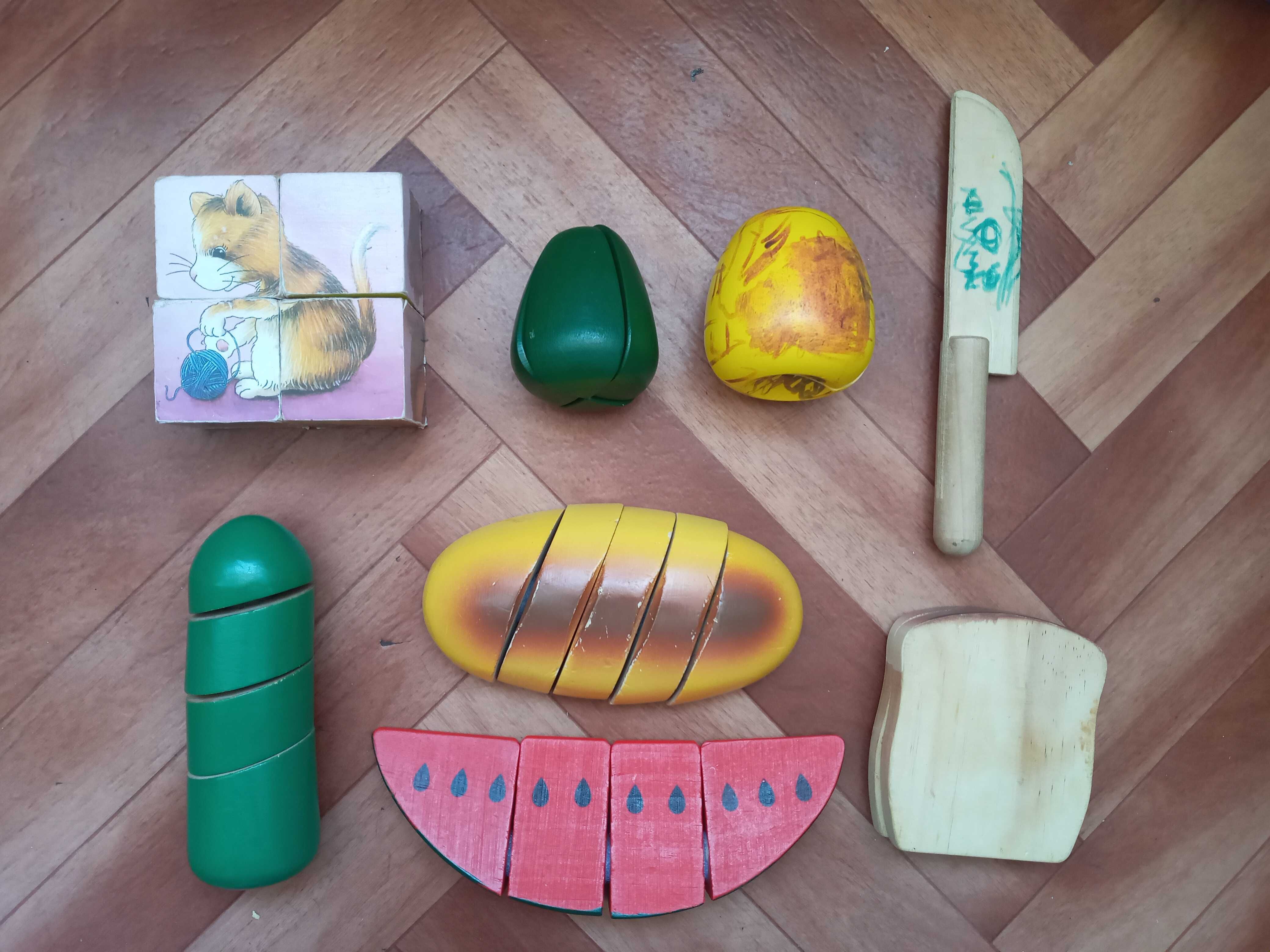 Деревянные игрушки, набор для развития, фрукты