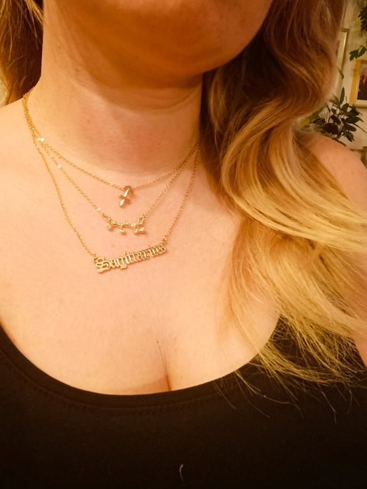 Nowy zestaw biżuterii trzy łańcuszki strzelec