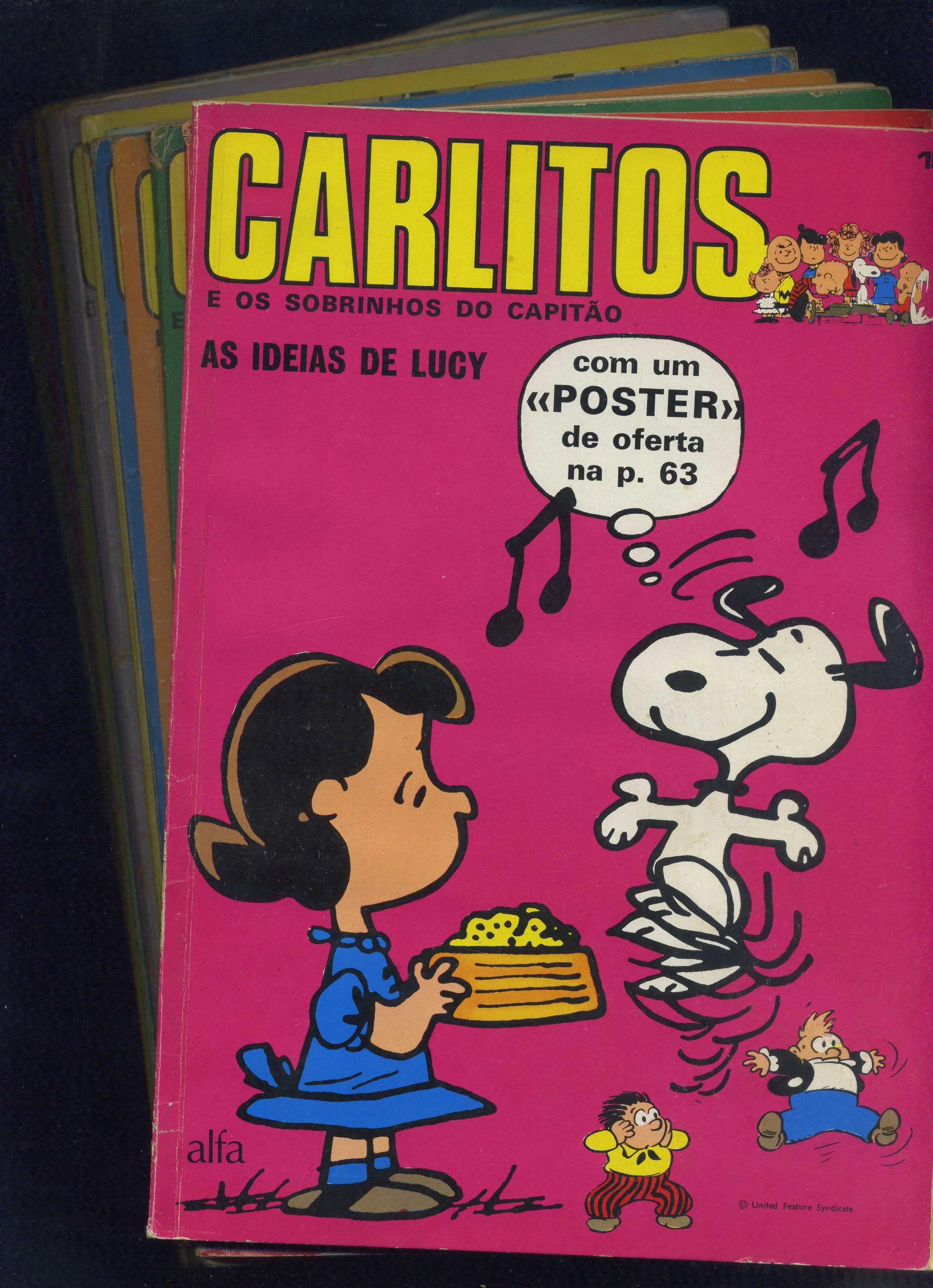 Carlitos e os sobrinhos do capitão (Snoopy), lote de 9