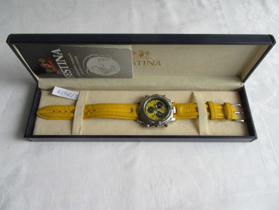 "FESTINA" (6576/5) - Vintage - Sem uso - Como novo