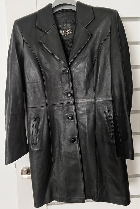 Damski plaszcz skórzany