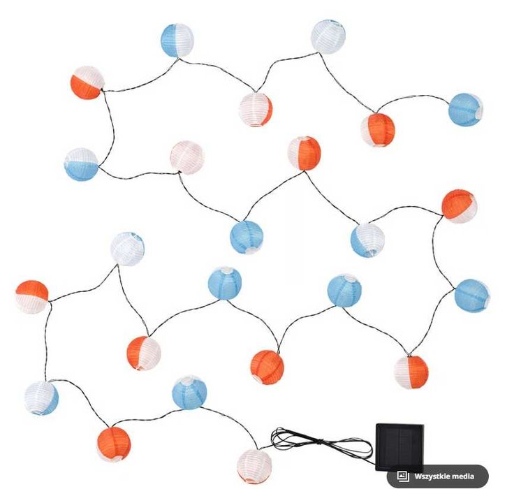 IKEA SOLVINDEN Girlanda LED, 24 lampki zewnętrzne na baterię słoneczną