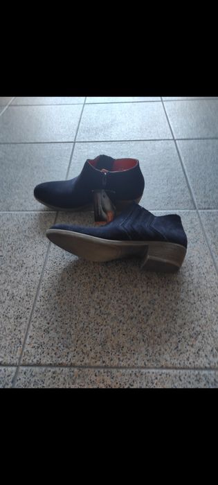 Botim de senhora azul marinho