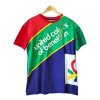 Kolorowy bawełniany tshirt koszulka bluzka S United Colors of Benetton