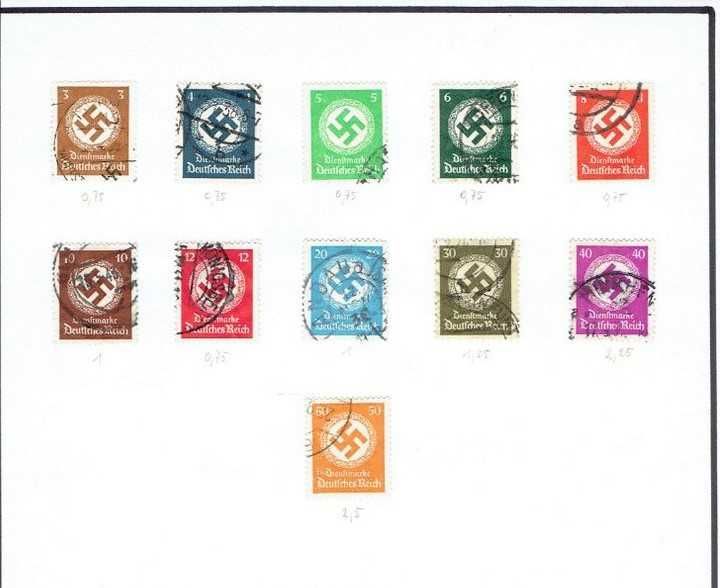 Selos Alemanha Nazi 1939/45- Série Suástica quase completa