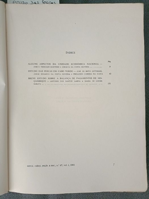 Estudos de Ciências Políticas e Sociais N.º 47 - Estudos de Economia