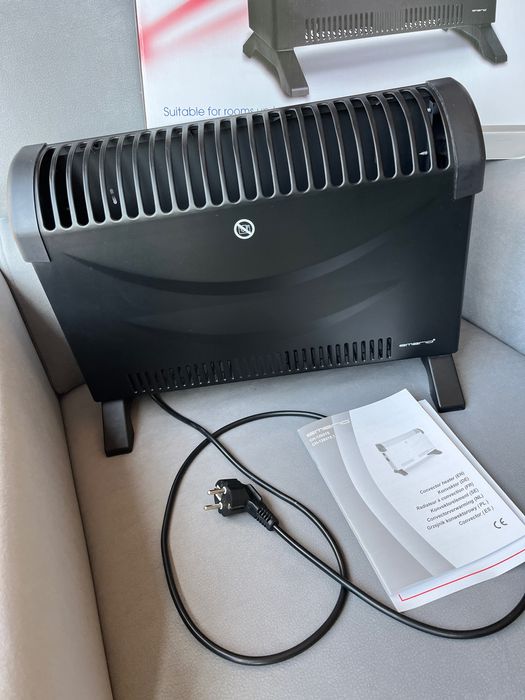 Grzejnik konwektorowy elektryczny 2000W termostat czarny Emerio