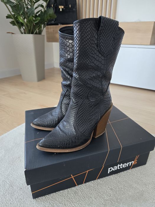Чоботи козаки козачки ковбойки patterns сапоги кожа шкіряні принт