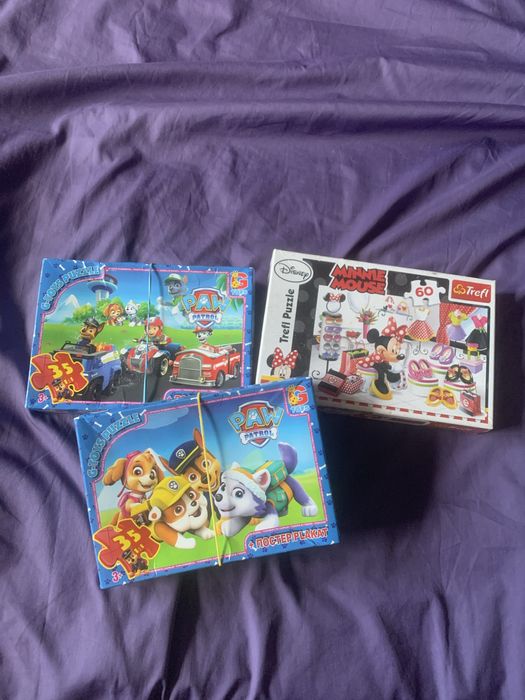 Дитячі пазли Щенячий патруль та Міккі маус