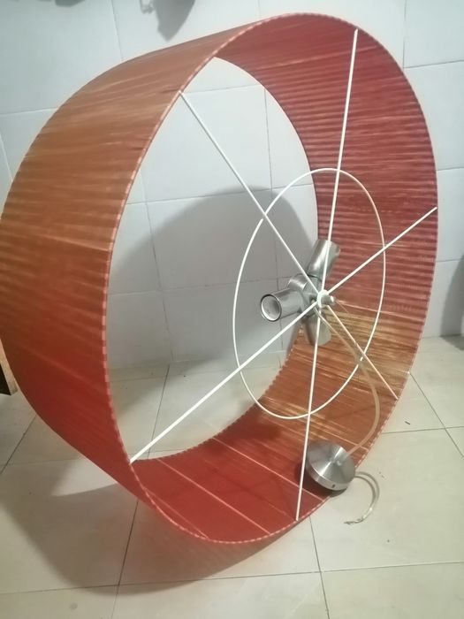 Candeeiro com abajour em organza